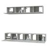 vidaXL Ensemble de meubles TV 5 pcs Gris b&eacute;ton Bois d'ing&eacute;nierie