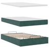 vidaXL Cadre de lit ottoman avec matelas vert foncé 120x200 cm velours