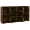 vidaXL Banc &agrave; chaussures Ch&ecirc;ne fum&eacute; 103x30x55 cm Bois d'ing&eacute;nierie