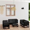 vidaXL Salon de jardin 7 pcs avec coussins Bois de pin massif