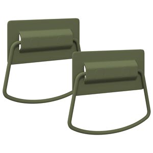 vidaXL Poign&eacute;es de Meuble 2 pcs Vert olive 85 x 45 mm M&eacute;tал