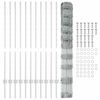 vidaXL Cl&ocirc;ture avec poteau Argent&eacute; 1,2 x 25 m Acier