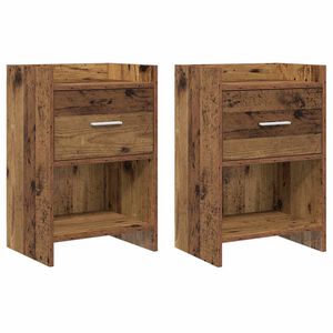vidaXL Tables de chevet 2 pcs Bois ancien 40 x 30 x 60 cm
