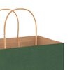 vidaXL Sacs en papier 50 pcs avec poign&eacute;es vert 21x11x36 cm