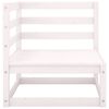 vidaXL Salon de jardin 6 pcs Blanc Bois de pin massif