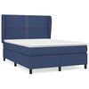 vidaXL Sommier &agrave; lattes de lit avec matelas Bleu 140x200 cm Tissu