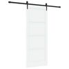 vidaXL Porte coulissante ORKDAL Blanc et noir 83 x 202 cm
