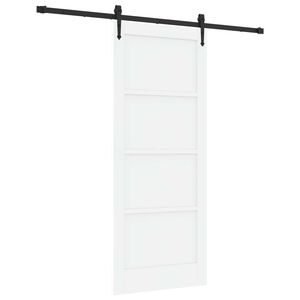 vidaXL Porte coulissante ORKDAL Blanc et noir 83 x 202 cm