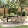 vidaXL Ensemble de salle &agrave; manger pour jardin 9 pcs Beige polyrotin