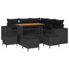 vidaXL Ensemble de canap&eacute; de jardin 9 pc Noir polyrotin