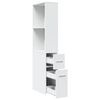 vidaXL Armoire de salle de bain étroite avec roulettes blanc