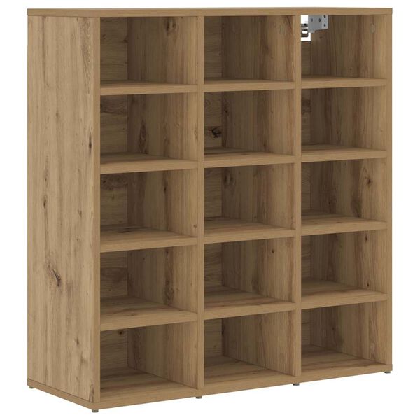 vidaXL Cabinet &agrave; chaussures Ch&ecirc;ne artisanal 77,5 x 30 x 83,5 cm