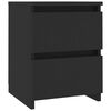 vidaXL Table de chevet Noir 30x30x40 cm Bois d'ing&eacute;nierie