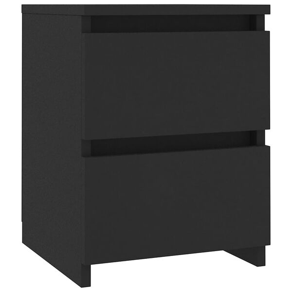 vidaXL Table de chevet Noir 30x30x40 cm Bois d'ing&eacute;nierie