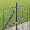 vidaXL Cl&ocirc;ture avec poteau Gris 0,4 x 50 m Acier et PVC