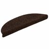 vidaXL Tapis d'escalier auto-adh&eacute;sifs 5 pi&egrave;ces 56 x 17 x 3 cm Marron Demi-rond