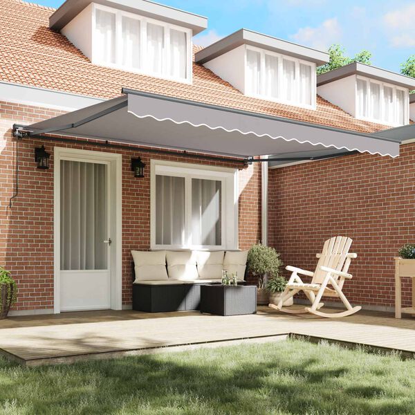 vidaXL Cadre d'auvent Gris clair 400 &times; 300 cm