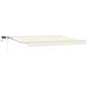 vidaXL Cadre de store manuel avec LEDs Cr&egrave;me et Blanc 4 x 2 m