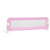 vidaXL Barri&egrave;re de s&eacute;curit&eacute; de lit d'enfant Rose 120x42 cm Polyester