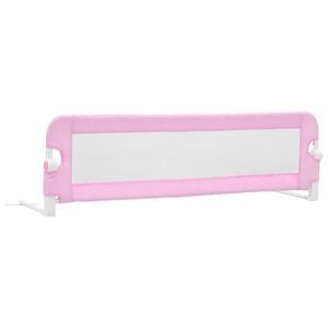 vidaXL Barri&egrave;re de s&eacute;curit&eacute; de lit d'enfant Rose 120x42 cm Polyester