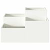 vidaXL Cache-pot de jardin Blanc 100 x 100 x 48 cm Acier