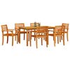 vidaXL Ensemble de salle &agrave; manger pour jardin 7 pcs Marron