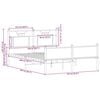 vidaXL Cadre de lit sans matelas ch&ecirc;ne fum&eacute; 150x200 cm bois ing&eacute;nierie
