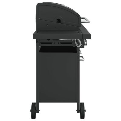 vidaXL Barbecue gril à gaz avec 7 brûleurs noir acier enduit de poudre