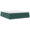 vidaXL Lit avec rangement et matelas Vert fonc&eacute; 180 x 200 cm Velours
