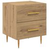 vidaXL Cabinet de chevet Ch&ecirc;ne artisanal 40 x 35 x 47,5 cm