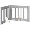 vidaXL Porte de chien pliable avec supports 2 pcs Sonoma gris 160,5 cm