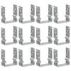 vidaXL Piquets de cl&ocirc;ture 12 pcs argent&eacute; 12x6x15 cm acier galvanis&eacute;