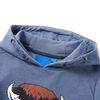 Sweatshirt &agrave; capuche pour enfants bleu m&eacute;lange 140