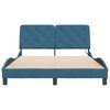 vidaXL Cadre de lit avec LED sans matelas bleu 140x200 cm velours