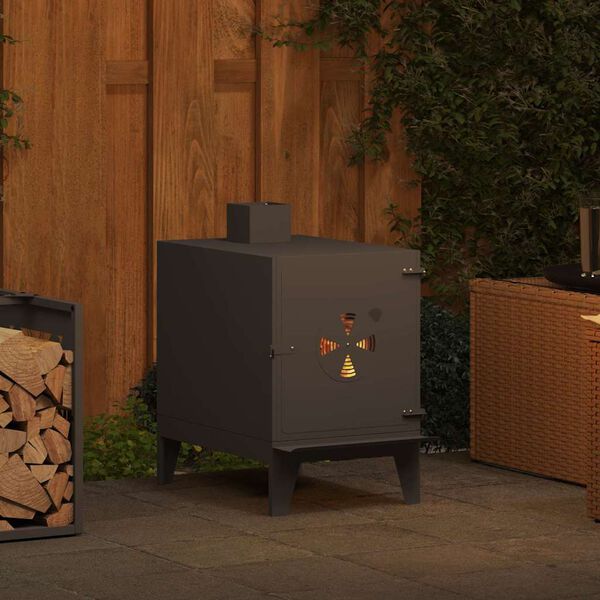 vidaXL Réchaud de Camping Noir 35 x 50 x 60 cm Acier laminé à froid