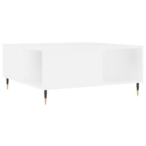 vidaXL Table basse blanc 80x80x36,5 cm bois d'ing&eacute;nierie