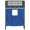 vidaXL Cadre de Lit Mezzanine pour Enfants avec Rideaux Noir et Bleu