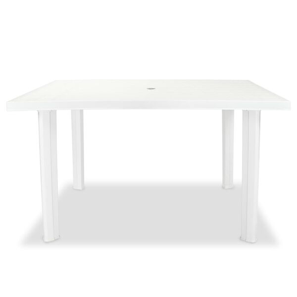 vidaXL Table de jardin Blanc 126 x 76 x 72 cm Plastique