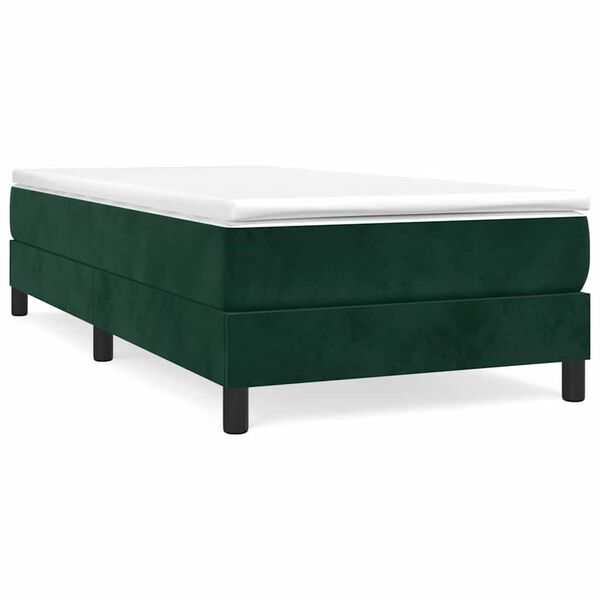 vidaXL Cadre de lit vert fonc&eacute; 100x200 cm velours