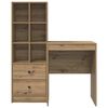 vidaXL Bureau avec tiroir 2 pcs Ch&ecirc;ne artisanal