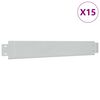 vidaXL Cl&ocirc;ture de pelouse flexible 15 pcs Acier galvanis&eacute; 100x14 cm