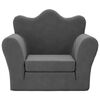 vidaXL Canap&eacute;-lit pour enfants Anthracite Peluche douce