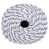 vidaXL Corde de bateau Blanc 10 mm 100 m Polypropyl&egrave;ne