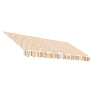 vidaXL Tissu de remplacement pour auvent rayures multicolores 3,5x2,5m