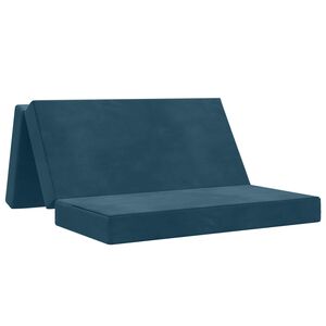 vidaXL Canap&eacute;-lit pliable 140 x 67 x 45 cm Bleu