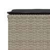 vidaXL Salon de jardin 5 pcs avec coussins gris clair r&eacute;sine tress&eacute;e
