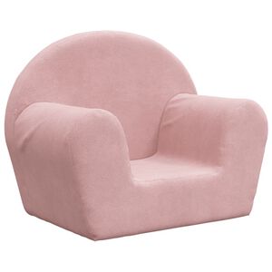 vidaXL Canap&eacute; pour enfants Rose Peluche douce