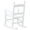 vidaXL Chaises à bascule enfants lot de 2 blanc bois peuplier massif