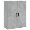 vidaXL Buffet haut Gris b&eacute;ton 69,5x34x180 cm Bois d'ing&eacute;nierie
