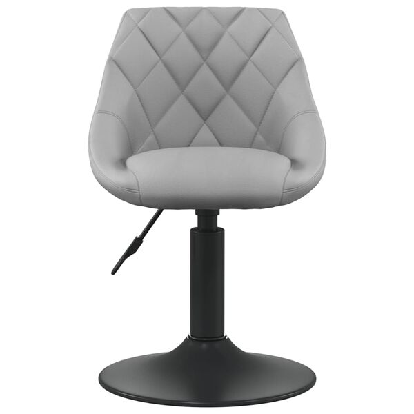 vidaXL Chaises pivotantes &agrave; manger lot de 4 gris clair velours